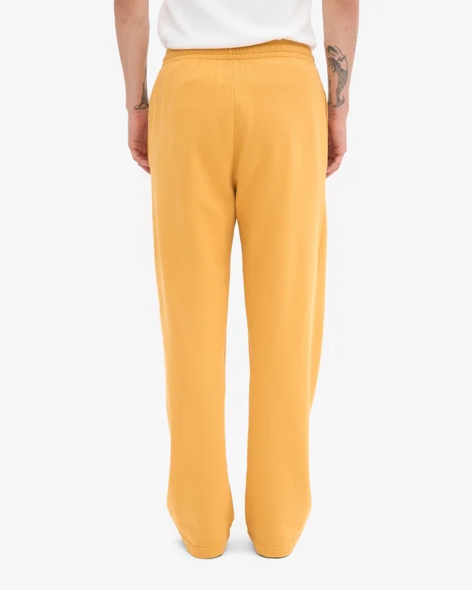Pantalones de chándal orgánicos de corte recto - Amarillo quemado