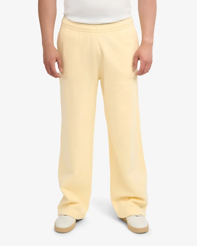 Pantalones de chándal orgánicos de corte recto - Amarillo suave