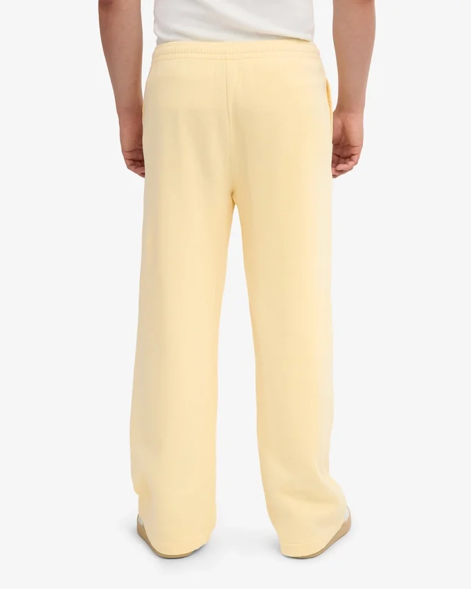 Pantalones de chándal orgánicos de corte recto - Amarillo suave