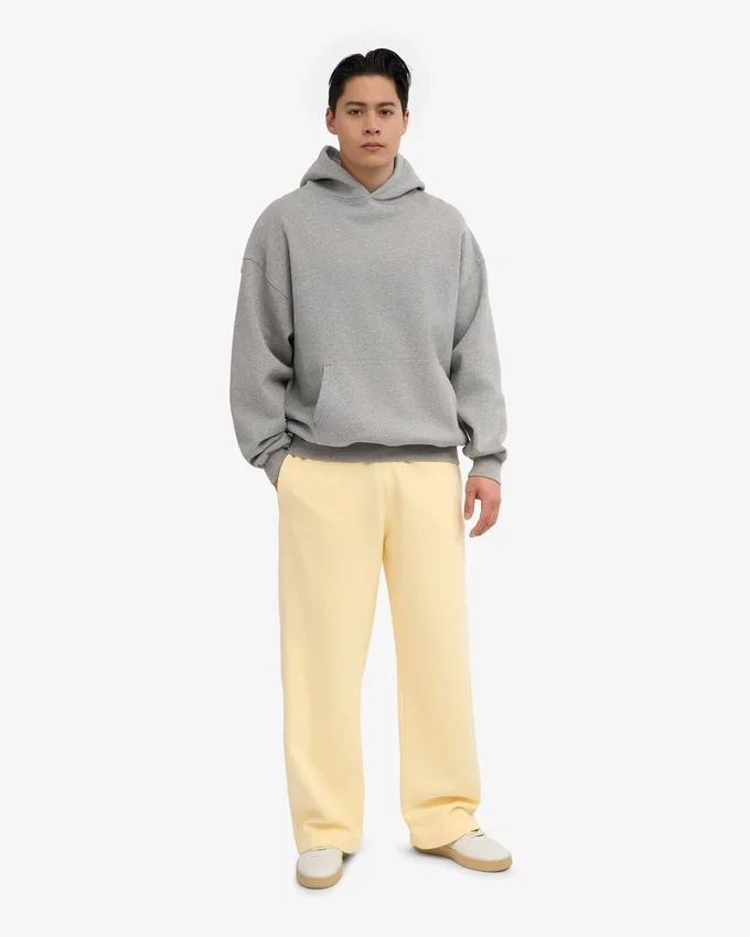 Pantalones de chándal orgánicos de corte recto - Amarillo suave