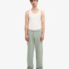 Pantalones de chándal orgánicos de corte recto - Azul acero