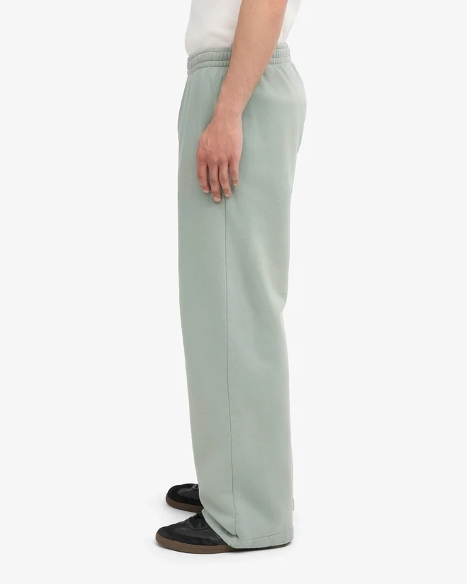 Pantalones de chándal orgánicos de corte recto - Azul acero