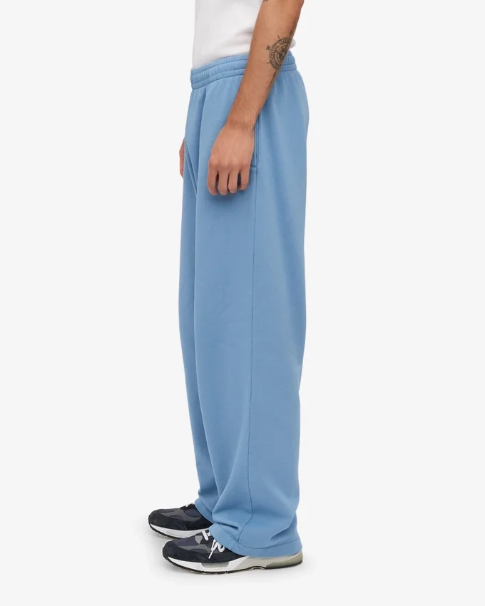 Pantalones de chándal orgánicos de corte recto - Azul costa