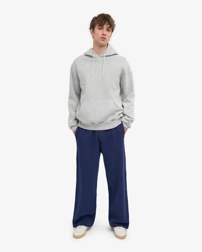 Pantalones de chándal orgánicos de corte recto - Azul marino