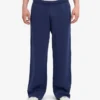 Pantalones de chándal orgánicos de corte recto - Azul marino