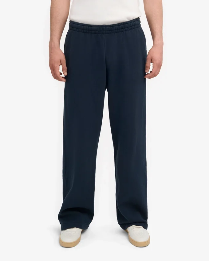 Pantalones de chándal orgánicos de corte recto - Azul marino