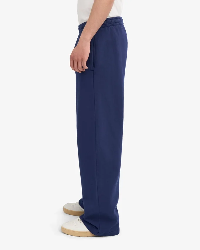 Pantalones de chándal orgánicos de corte recto - Azul marino