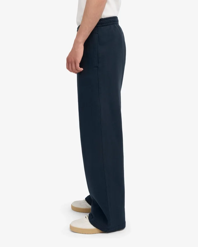 Pantalones de chándal orgánicos de corte recto - Azul marino