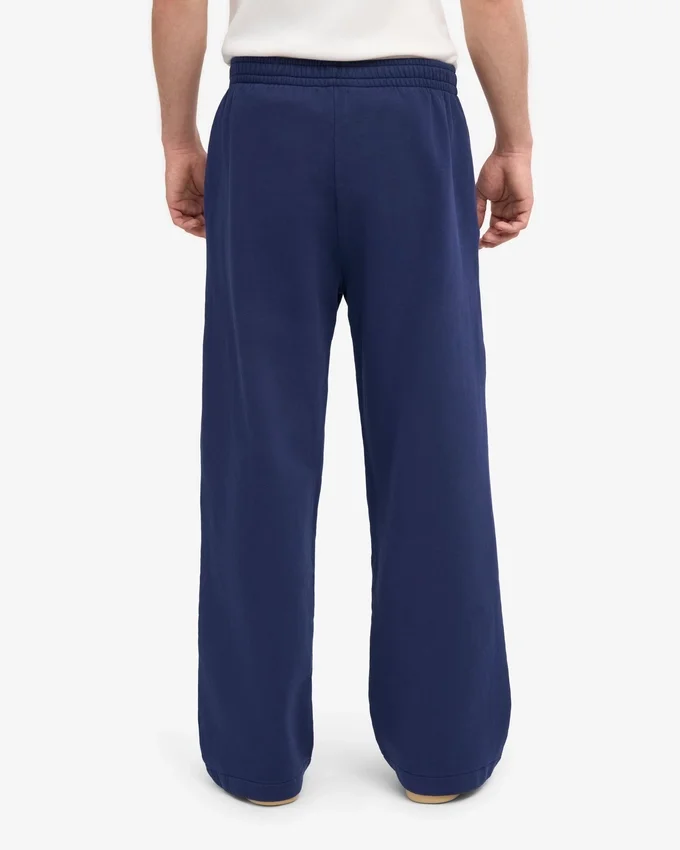 Pantalones de chándal orgánicos de corte recto - Azul marino