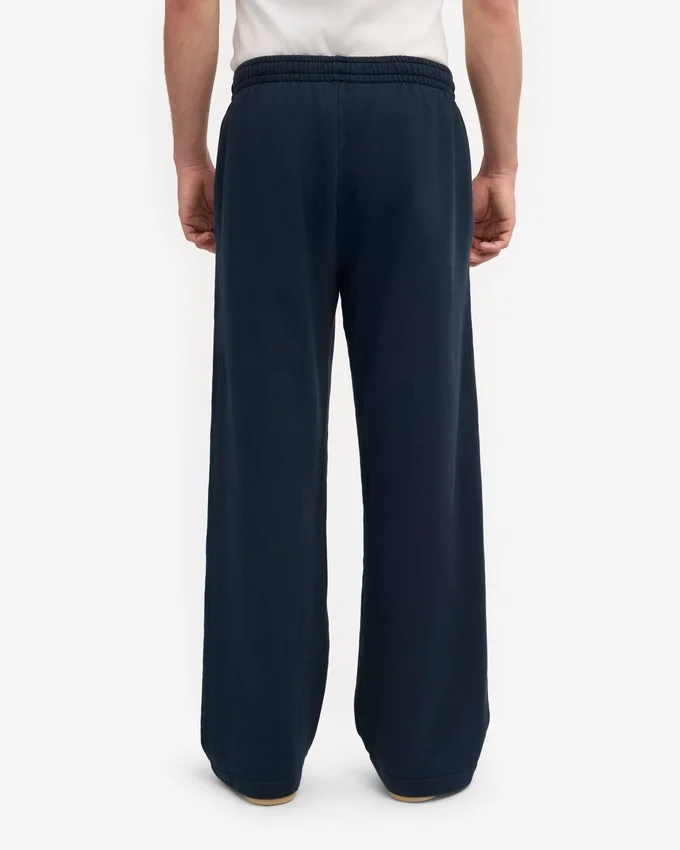 Pantalones de chándal orgánicos de corte recto - Azul marino