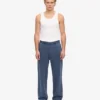Pantalones de chándal orgánicos de corte recto - Azul Neptuno