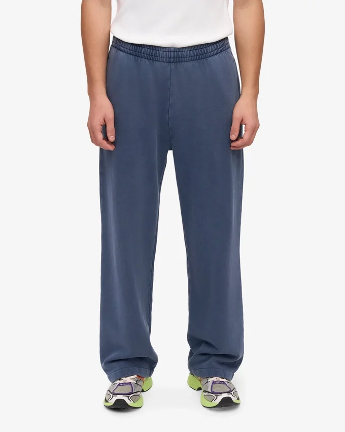 Pantalones de chándal orgánicos de corte recto - Azul Neptuno