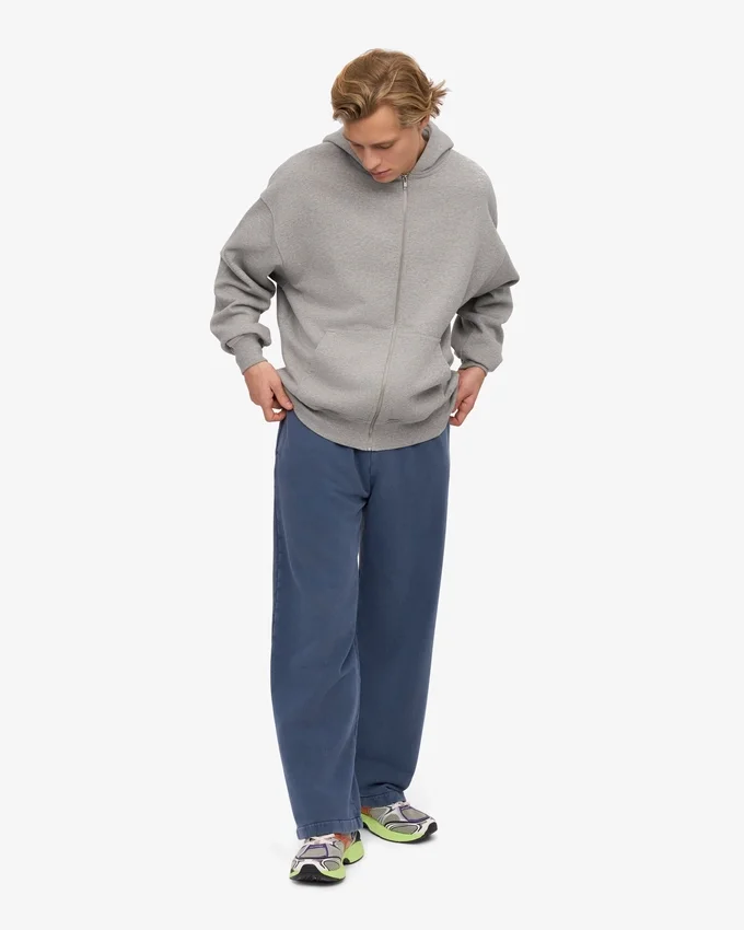 Pantalones de chándal orgánicos de corte recto - Azul Neptuno