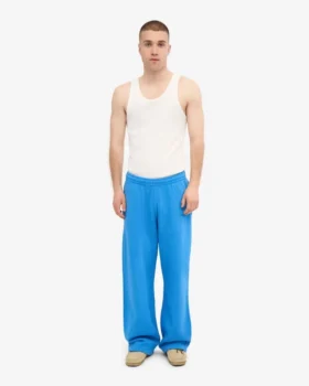 Pantalones de chándal orgánicos de corte recto – Azul Pacífico