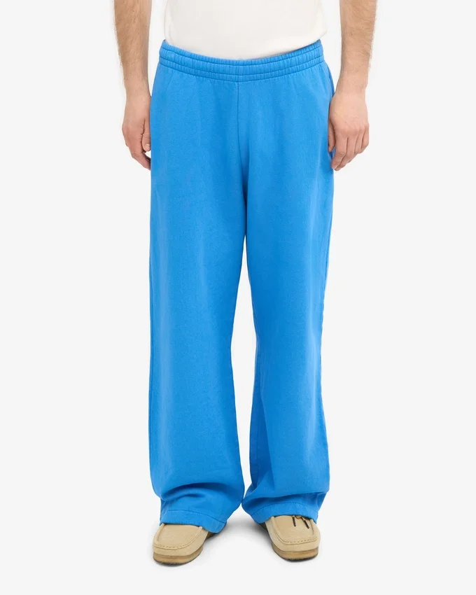 Pantalones de chándal orgánicos de corte recto - Azul Pacífico