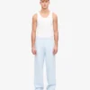 Pantalones de chándal orgánicos de corte recto - Azul polar