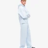 Pantalones de chándal orgánicos de corte recto - Azul polar