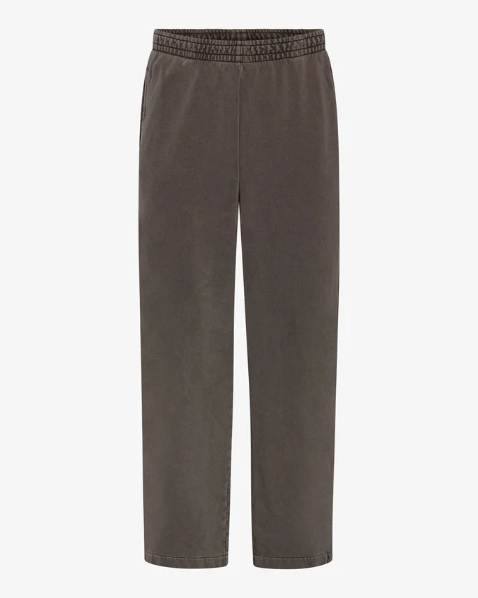 Pantalones de chándal orgánicos de corte recto - Barro descolorido