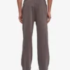 Pantalones de chándal orgánicos de corte recto - Barro descolorido