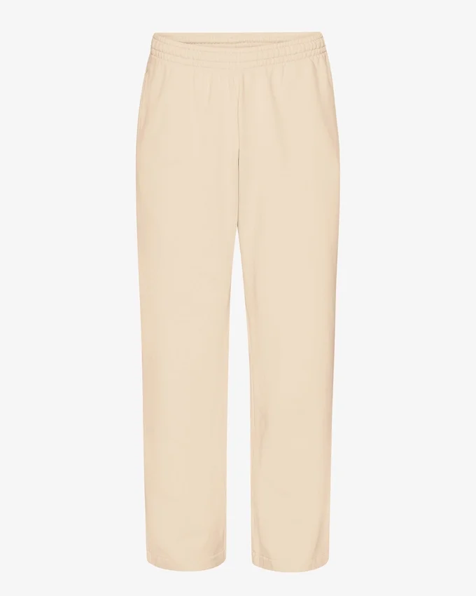 Pantalones de chándal orgánicos de corte recto - Blanco marfil