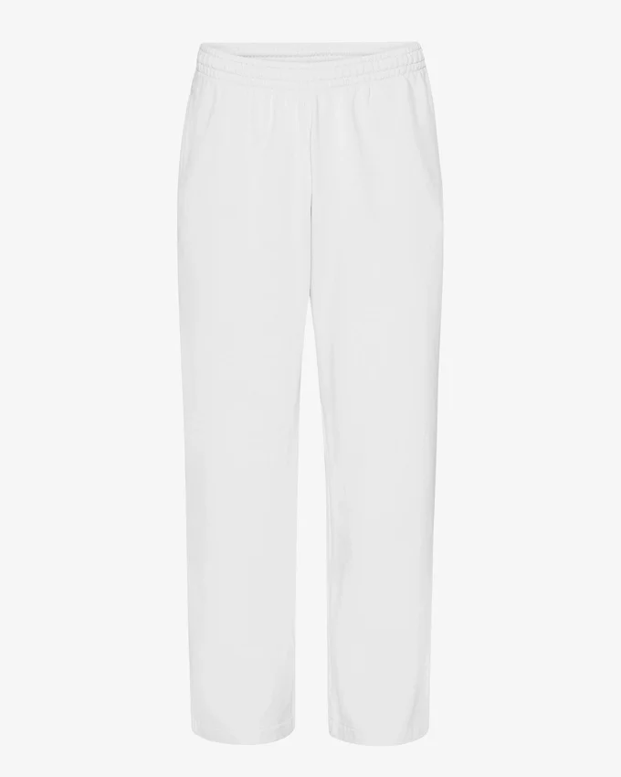 Pantalones de chándal orgánicos de corte recto - Blanco óptico
