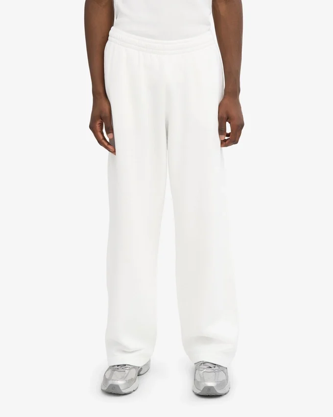 Pantalones de chándal orgánicos de corte recto - Blanco óptico
