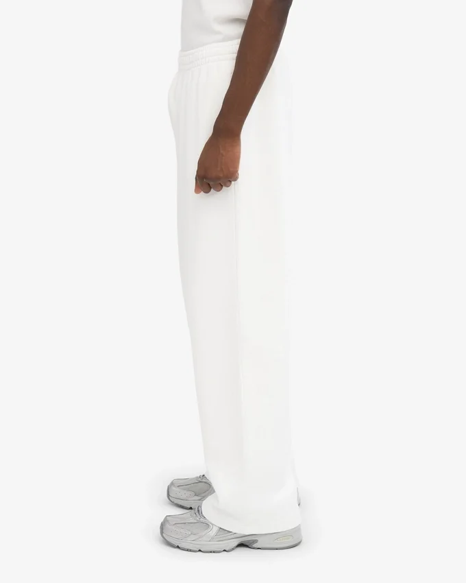 Pantalones de chándal orgánicos de corte recto - Blanco óptico