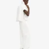 Pantalones de chándal orgánicos de corte recto - Blanco óptico