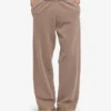 Pantalones de chándal orgánicos de corte recto - Caqui descolorido