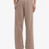 Pantalones de chándal orgánicos de corte recto - Caqui descolorido