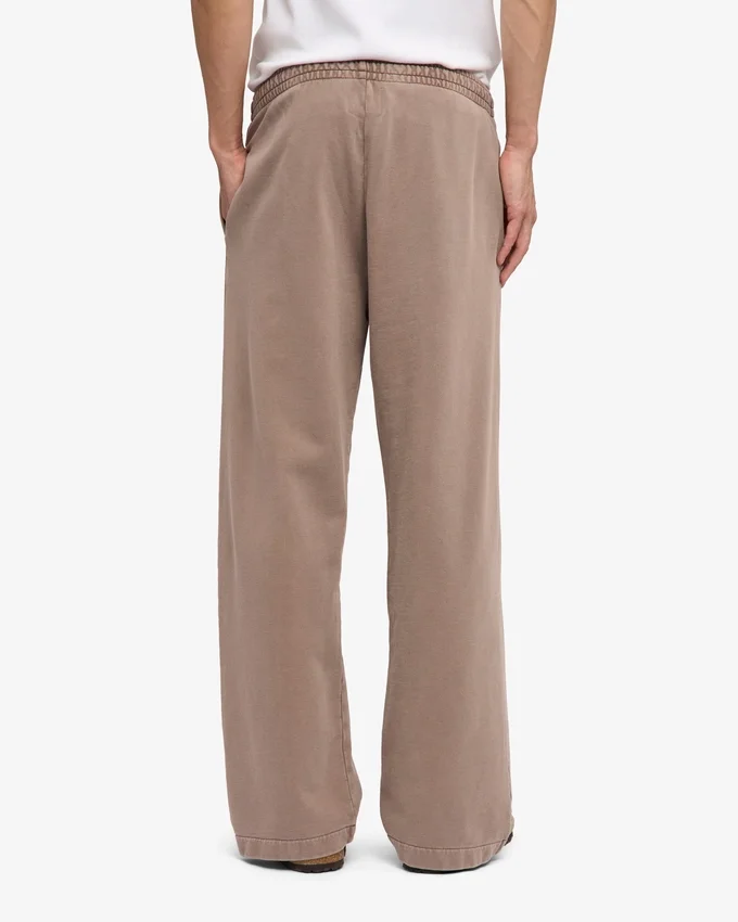 Pantalones de chándal orgánicos de corte recto - Caqui descolorido