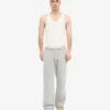 Pantalones de chándal orgánicos de corte recto - Gris descolorido