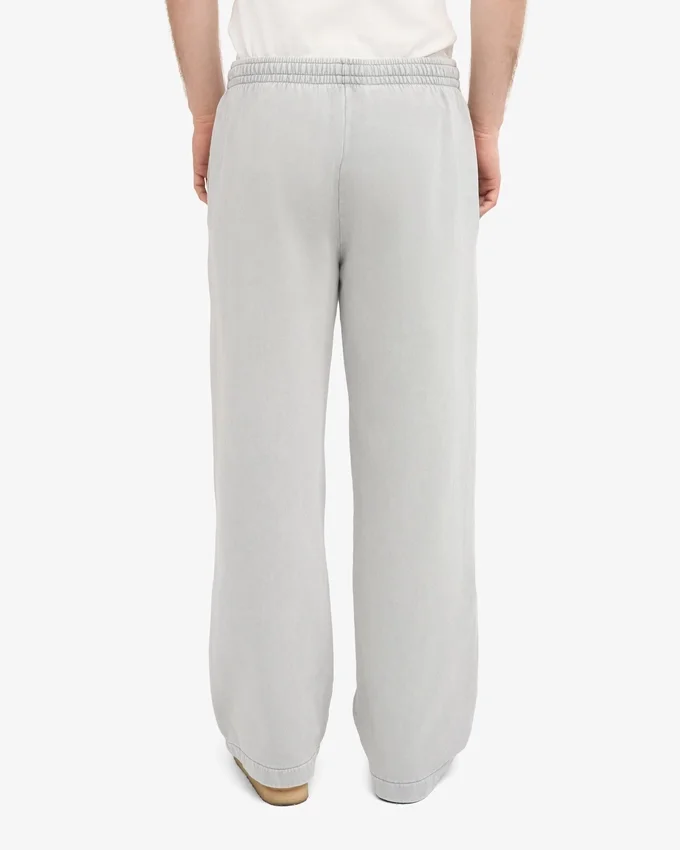 Pantalones de chándal orgánicos de corte recto - Gris descolorido
