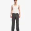 Pantalones de chándal orgánicos de corte recto - Gris lava