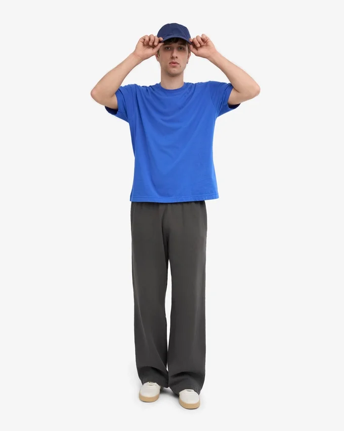 Pantalones de chándal orgánicos de corte recto - Gris lava