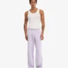 Pantalones de chándal orgánicos de corte recto - Lavanda suave