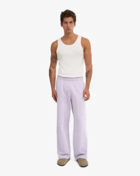 Pantalones de chándal orgánicos de corte recto – Lavanda suave
