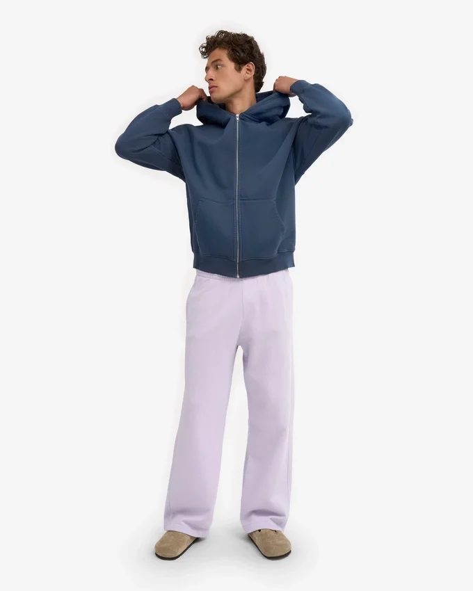 Pantalones de chándal orgánicos de corte recto - Lavanda suave
