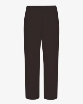 Pantalones de chándal orgánicos de corte recto - Marrón café
