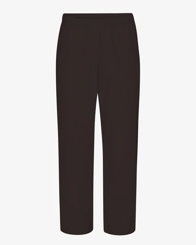 Pantalones de chándal orgánicos de corte recto - Marrón café