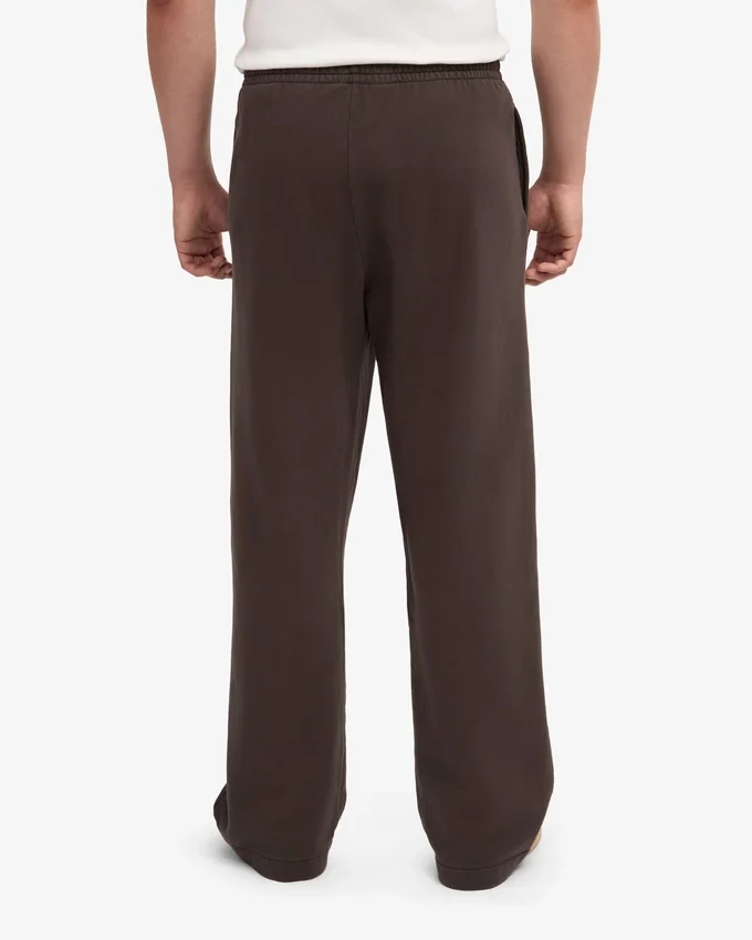 Pantalones de chándal orgánicos de corte recto - Marrón café
