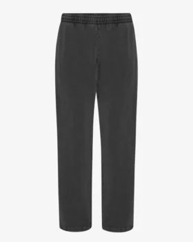 Pantalones de chándal orgánicos de corte recto - Negro descolorido