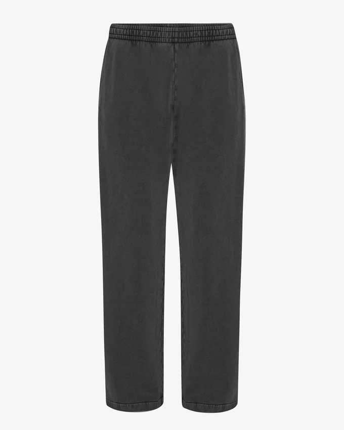 Pantalones de chándal orgánicos de corte recto - Negro descolorido