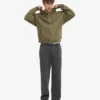 Pantalones de chándal orgánicos de corte recto - Negro descolorido