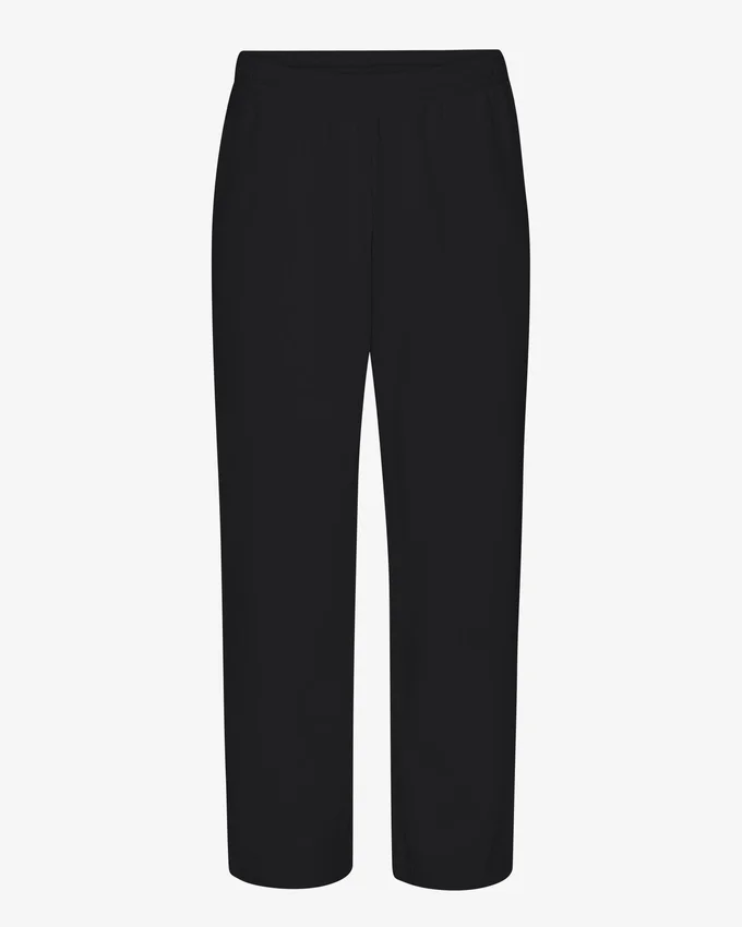 Pantalones de chándal orgánicos de corte recto - Negro intenso