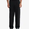 Pantalones de chándal orgánicos de corte recto - Negro intenso