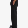 Pantalones de chándal orgánicos de corte recto - Negro intenso