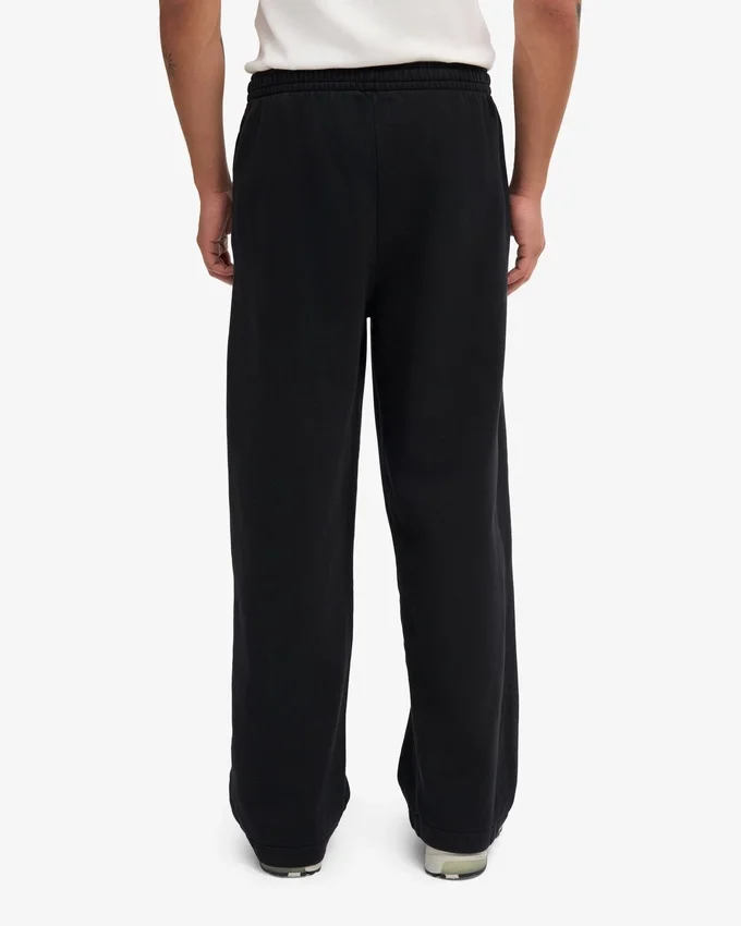 Pantalones de chándal orgánicos de corte recto - Negro intenso