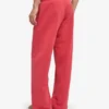 Pantalones de chándal orgánicos de corte recto - Rojo descolorido