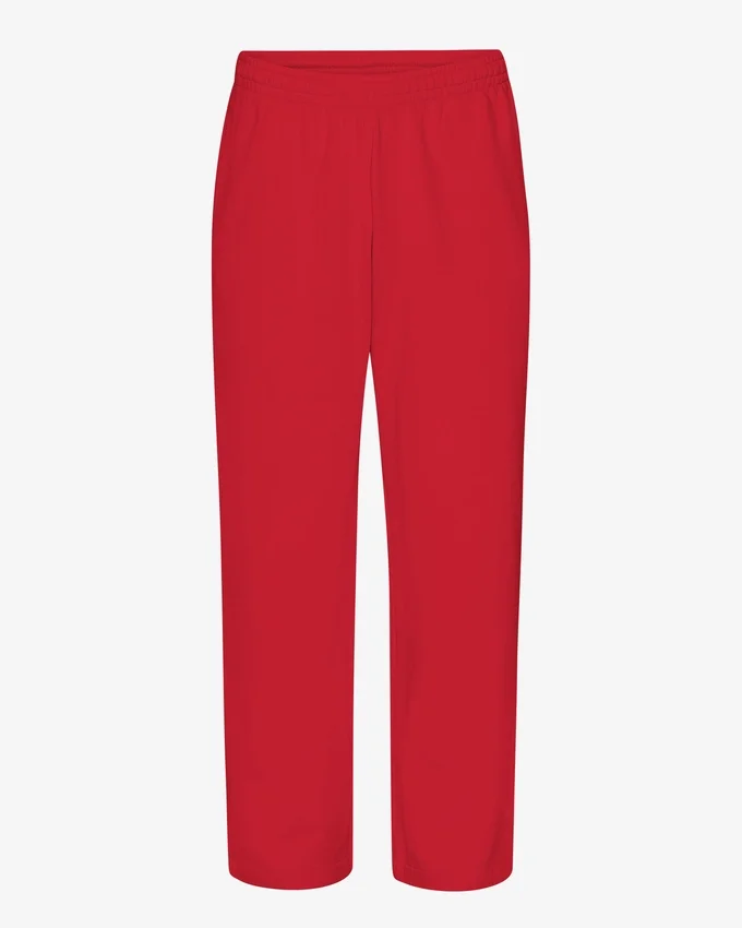 Pantalones de chándal orgánicos de corte recto - Rojo escarlata